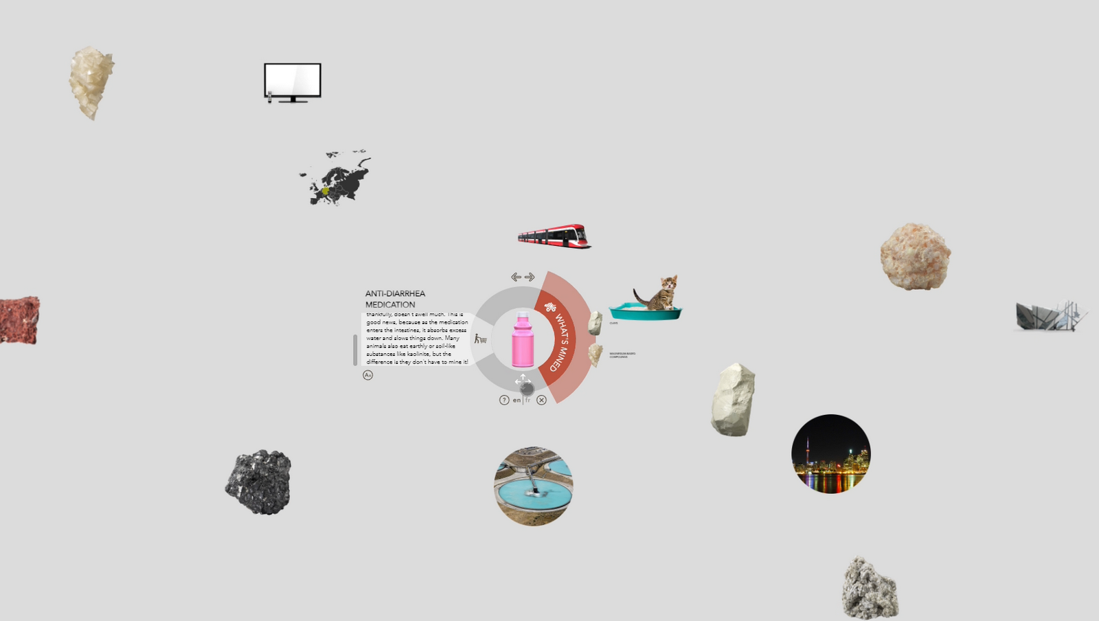 Rom Mineral Information Wall